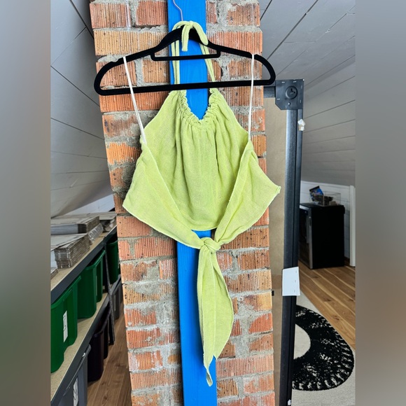 NWOT Free People Cotton Boho Halter Top - Picture 2 of 5